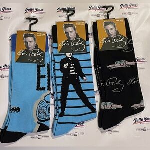 Elvis Presley Unisex Adult Novelty Socks Size 7-12 - Lot of 3